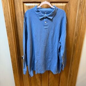 Men’s Harbor Bay Classic Blue Long Sleeve Polo 4XLT
